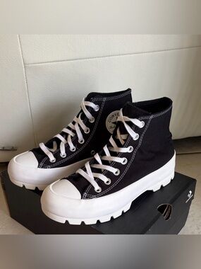 Converse Women's Black and White High-Top Sneakers